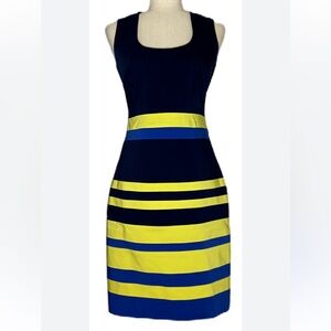 Belle by Badgley Mischka Colorblock Sheath Dress Size 6
